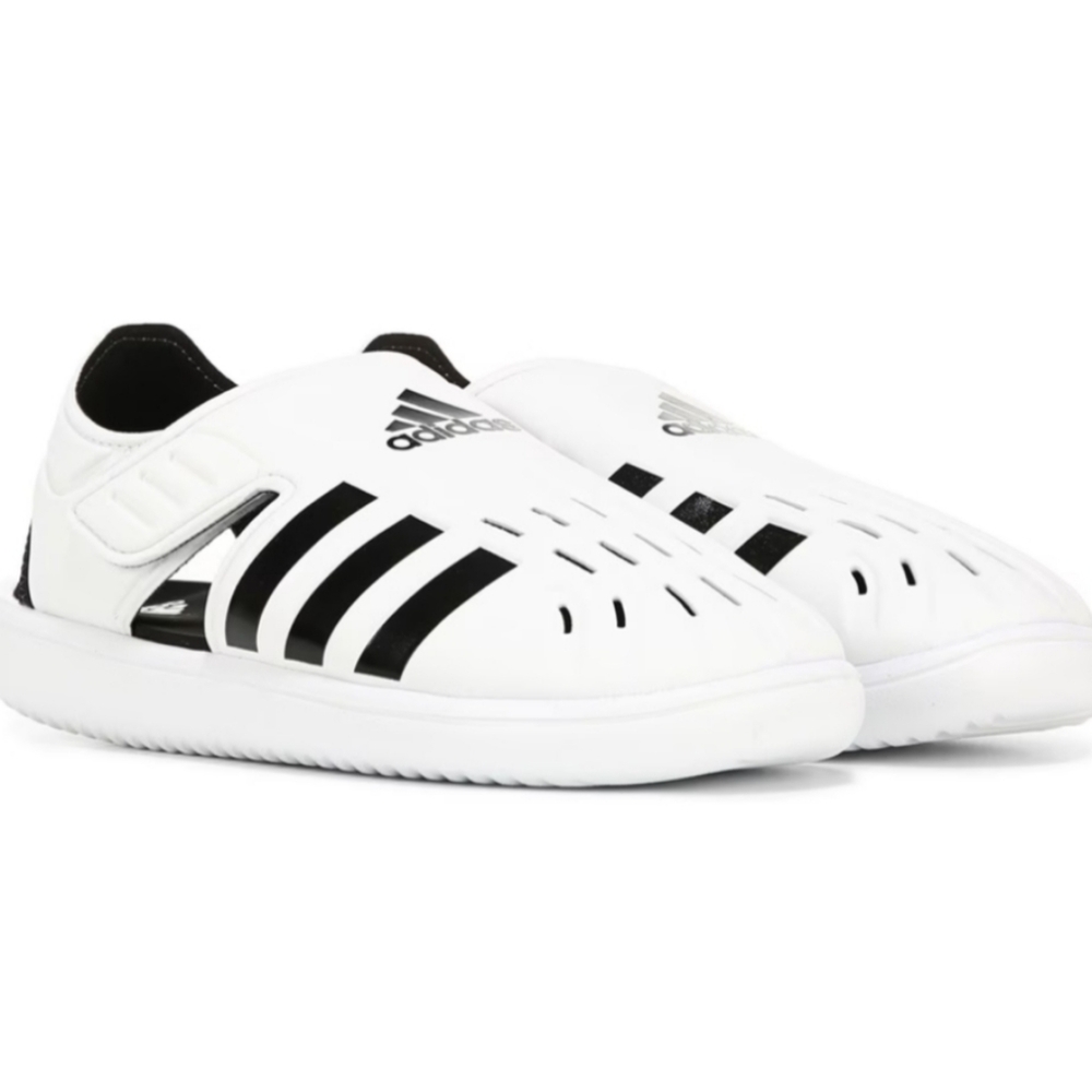 Adidas Boy Girl White Water Sandal closed Toe Size 12 Little Kid